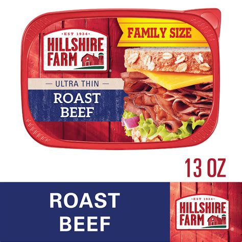 Hillshire Farm Ultra Thin Sliced Deli Lunch Meat Roast Beef 13 Oz