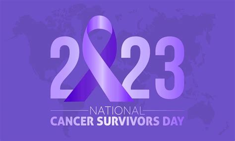 2023 concept national cancer survivors day awareness vector banner template cancer disease