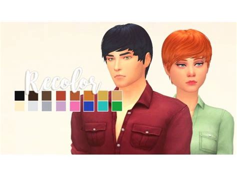 The Sims 4 Simpliciaty Lannis Hair Clayfied A Maxis Match Retexture