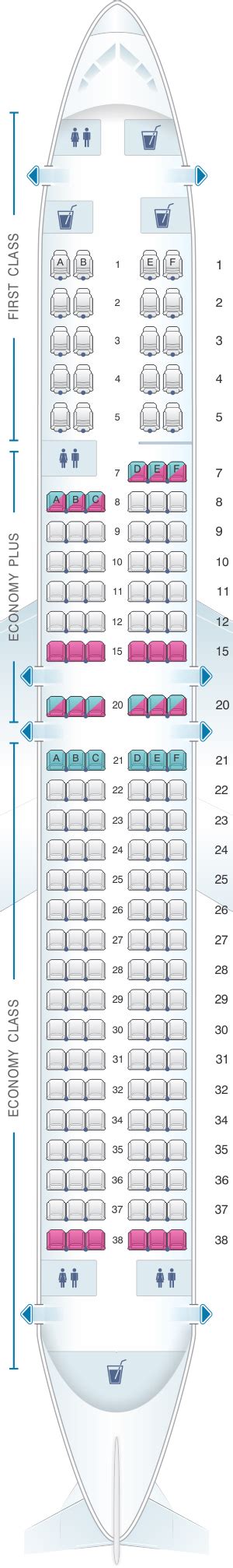 Seat Map United Airlines Boeing B737 900 Version 1 Seatmaestro