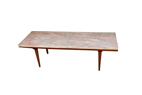 It's a common mid century i wanted the legs to be 6 tall and strong. Mid Century Modern Marble Top Slat Bench Coffee Table