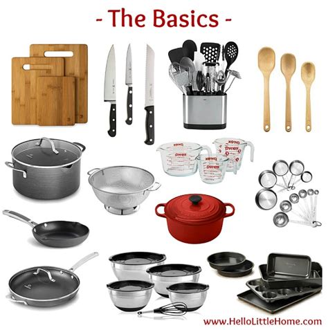 kitchen essentials basics cooks utensils checklist apartment basic gadgets items essential tools shopclues equipment college hellolittlehome minimalist simple cooking hello