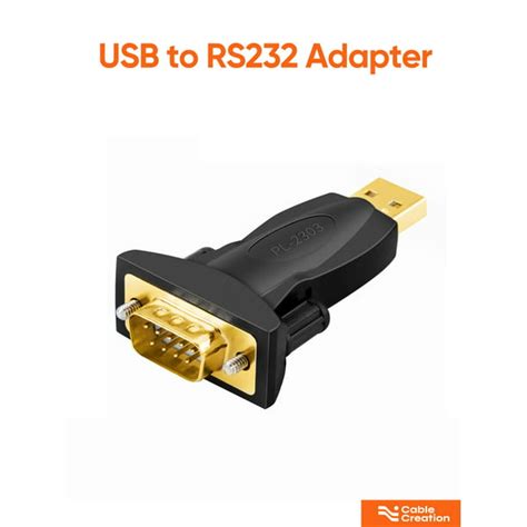 Cablecreation Usb To Serial Adapter Usb To Rs232 Converter Usb To Db9