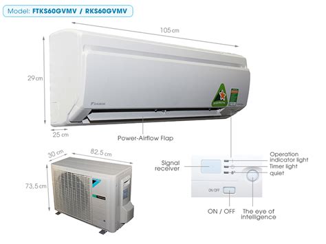 Daikin Air Conditioner FTKS60GVMV 2 5Hp Inverter