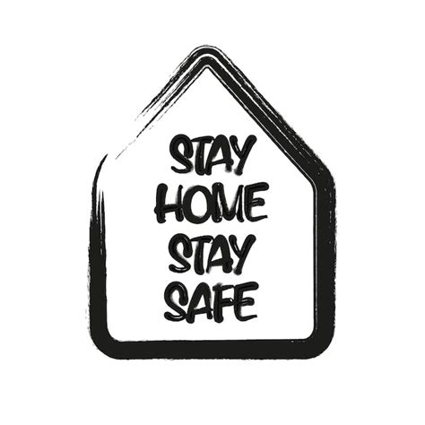 Premium Vector Stay Home Stay Safe Poster Design Vector Cute Lettering Typography Design For