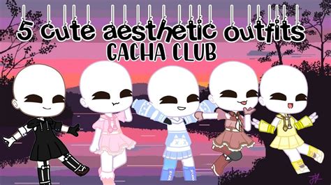 🌷5 Cute Aesthetic Outfits Gacha Club🌷 By Pinky Pie🧚‍♀️ Youtube