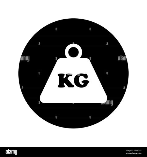Kilogram Weight Graphic Icon Kg Weight Sign In The Circle Isolated On