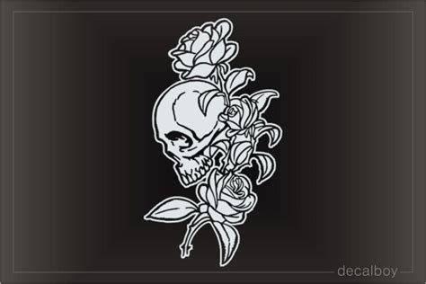 Skull Roses Decal