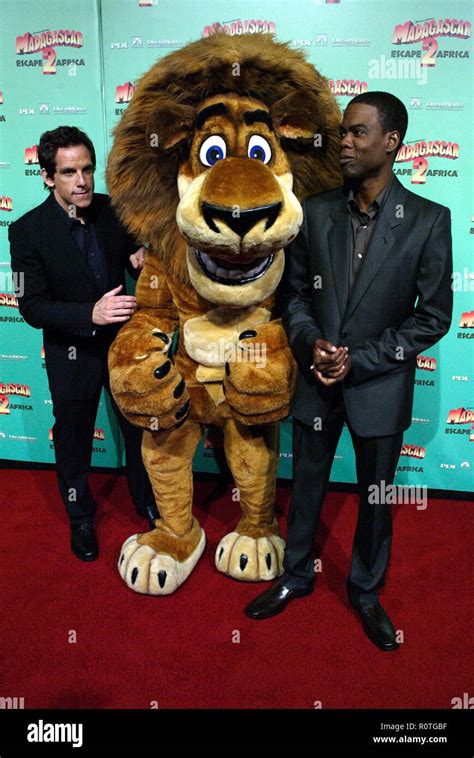 Ben Stiller Chris Rock And Alex The Lion The Premiere Of Madagascar