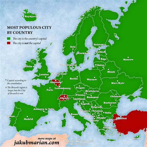 List Of Cities In Europe