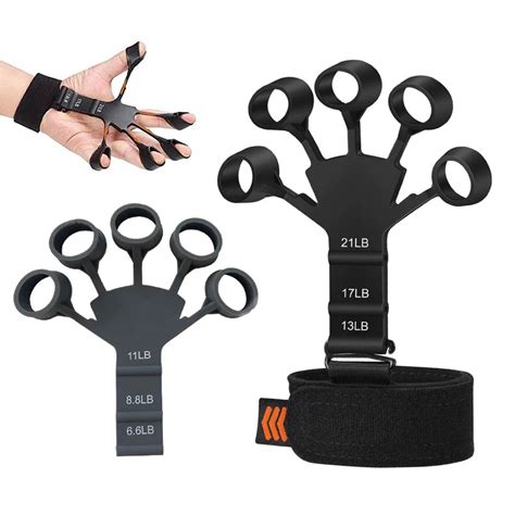 1pcs silicone gripster grip strengthener finger stretcher hand grip trainer gym fitness training