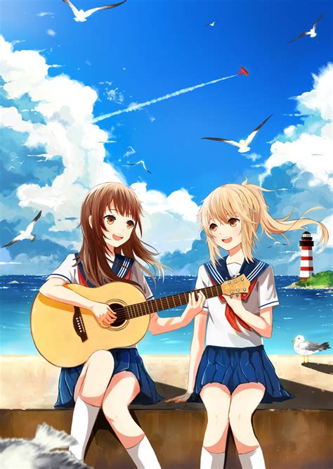 Original Long Hair Summer Friend Sea Animal Guitar Song Music