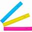 COS Plastic Ruler 300mm Fluorescent