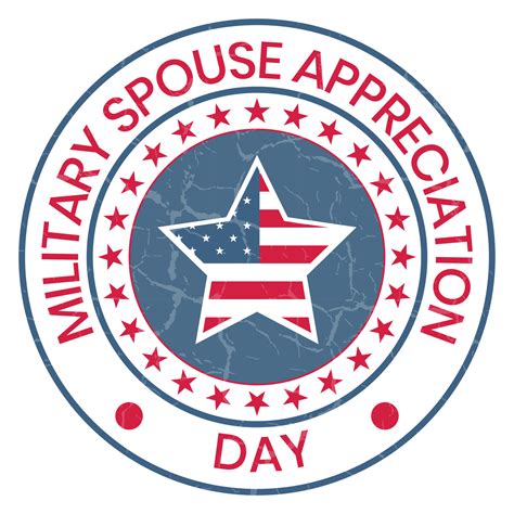 Military Spouse Appreciation Day Stamp Sign Badge Seal Tag Sticker