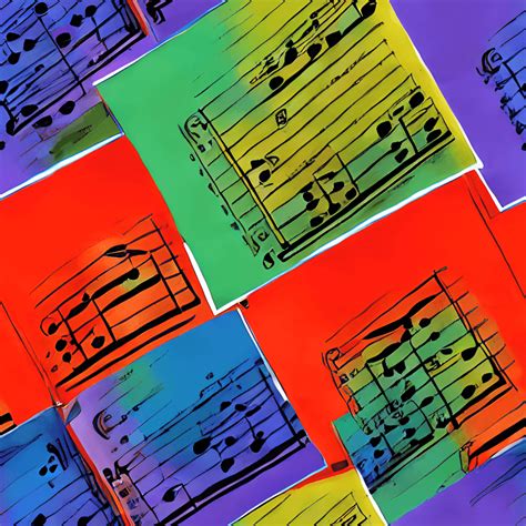 Colorful Sheet Music Painting · Creative Fabrica