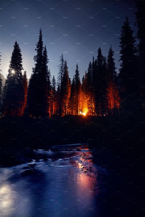 Camp Fire In The Forest ~ Photos ~ Creative Market