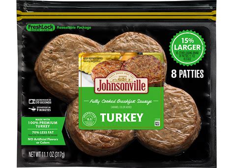 Johnsonville Breakfast Turkey Sausage Patties Fully Cooked Ct