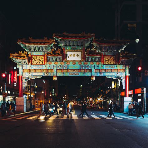 Chinatown In Washington Dc At Night