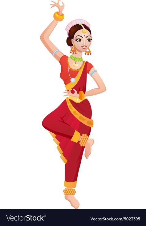 Free for commercial use no attribution required high quality images. Ethnic dance of cartoon indian girl Royalty Free Vector