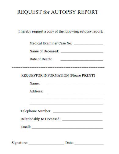 Free Autopsy Report Samples In Pdf Ms Word Google Docs