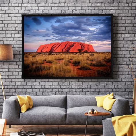 Uluru Print Ayers Rock Aboriginal Art Australia Travel Poster