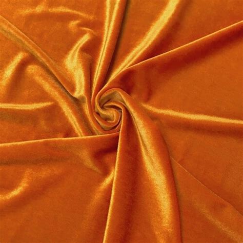 Burnt Orange Stretch Velvet Fabric By Yard Rust Stretch Etsy
