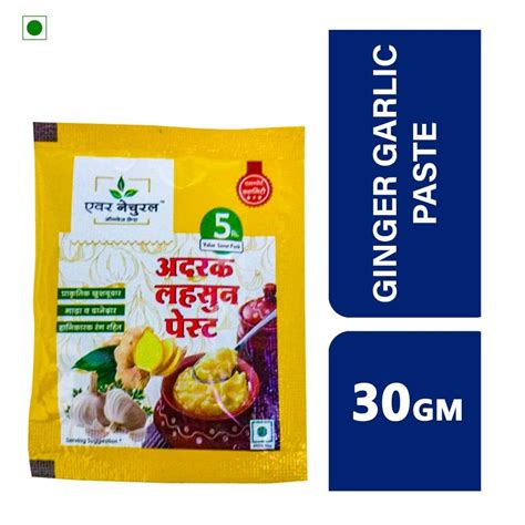 Evernatural Ginger Garlic Paste G Pouch Sachet At Best Price In