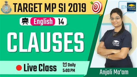 Live Mp Si 2019 English 14 Clauses Youtube