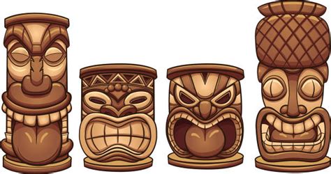 Tiki Totem Poles Illustrations Royalty Free Vector Graphics And Clip Art