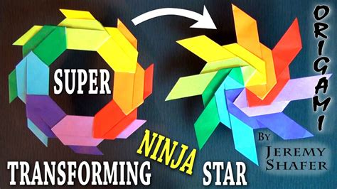 Super Transforming Ninja Star Origami Stars Origami Crafts Ninja