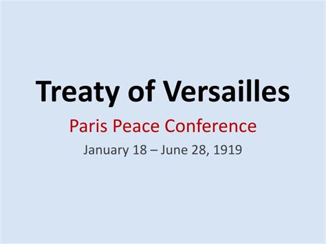 Ppt Treaty Of Versailles Powerpoint Presentation Free Download Id