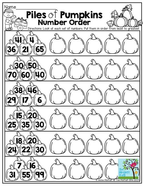 Ascending Order Worksheetput Numbers In Order From Least