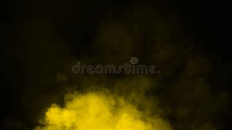 Yellow Fog And Misty Effect On Background Smoke Overlays Stock