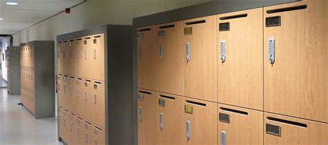 Wooden Lockers With Inbox The Frame And New Electronic Flush Locks