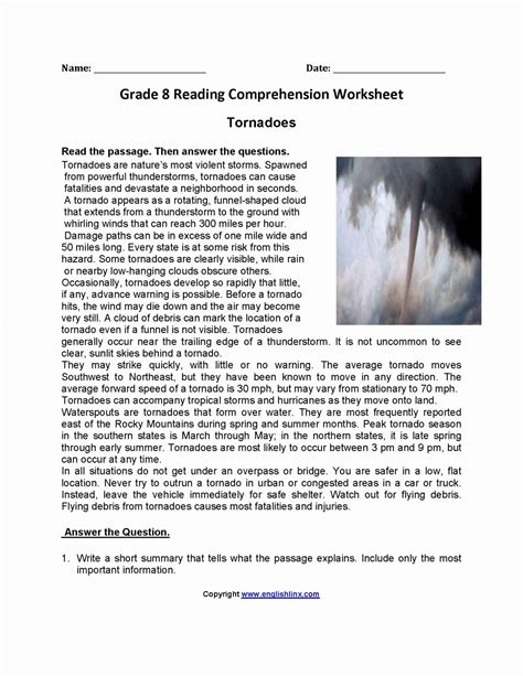 It includes several tasks on reading comprehension, vocabulary, grammar and wri. 9th Grade Reading Comprehension Worksheets | Briefencounters