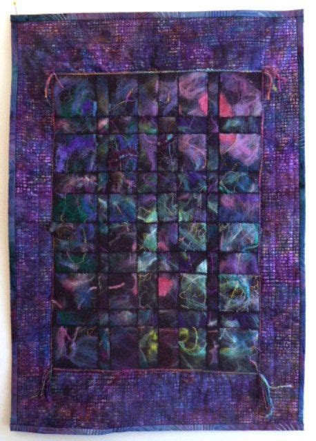 Love The Colors In This Mixed Media Fiber Art Purple Impressions By