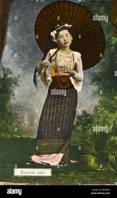 Burma Myanmar Traditional Costume 44 Stock Photo Alamy