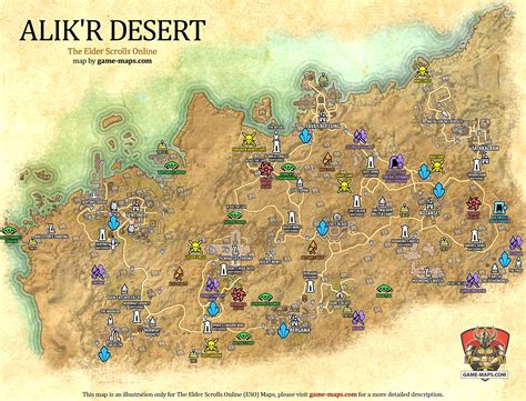 Alik R Desert Map The Elder Scrolls Online Game Maps