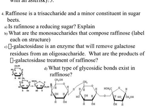 Solved Raffinose Is A Trisaccharide And A Minor Constituent In Sugar