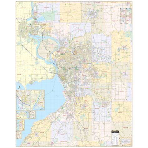 Buffalo And Erie County Ny Wall Map By Kappa The Map Shop