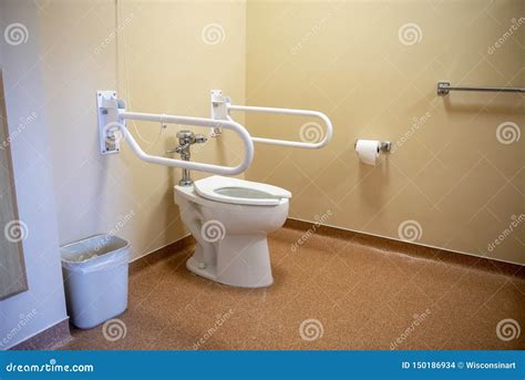 Nursing Home Assisted Living Bathroom Hospital Toilet Stock Photo