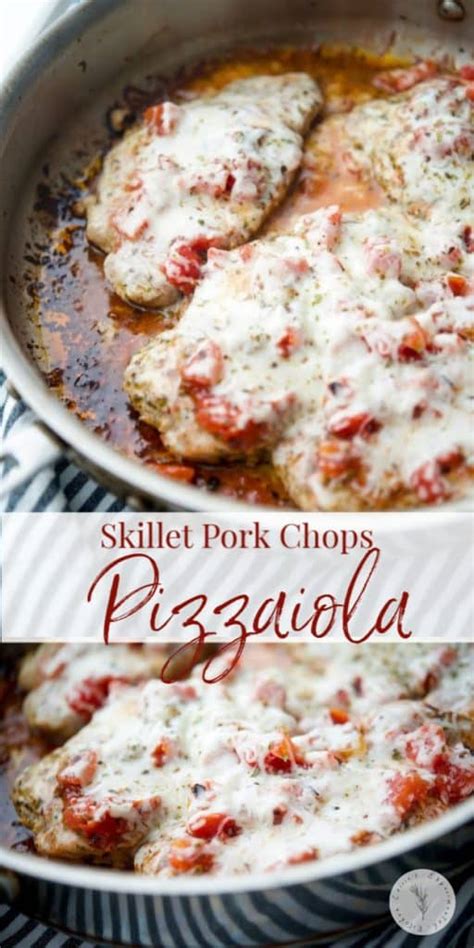 These baked pork chops are a mouthwatering meal that you'll want to add to your recipe collection. Skillet Pork Chops Pizzaiola | Carrie's Experimental Kitchen
