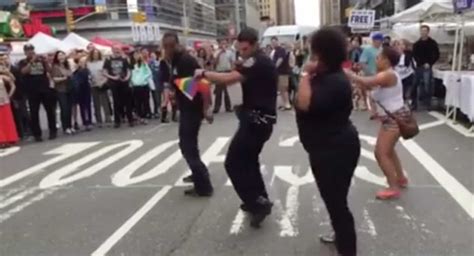 ‘hot Cop Gets Down To The Cupid Shuffle At Nyc Gay Pride Video