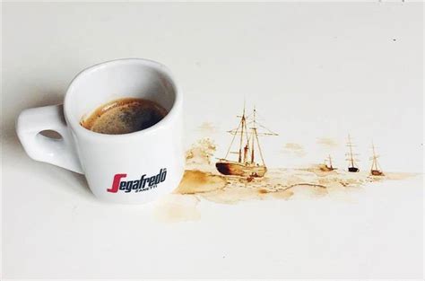Amazing Spilled Coffee Art