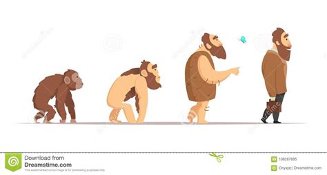 Evoluzione Di Biologia Di Homo Sapiens Caratteri Di Vettore Nello Stile