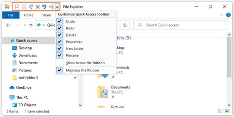 How To Customize File Explorers Quick Access Toolbar Windows 1110