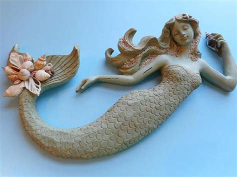 Seashell Wall Mermaid Coastal Home Decor Mermaid Art Mermaids Mermaid