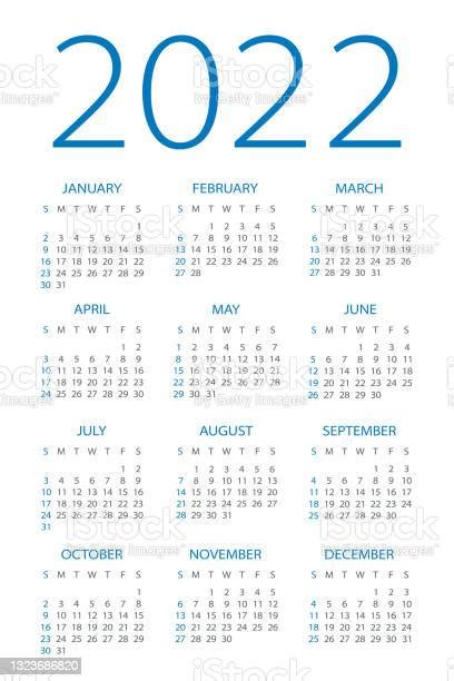 Ilustración De Calendario 2022 Ilustración La Semana Comienza El