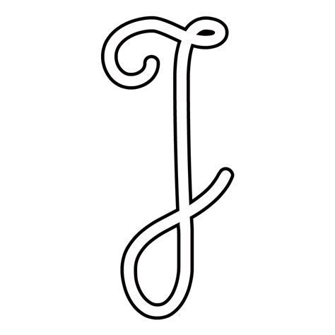 Letters And Numbers Cursive Uppercase Letter J
