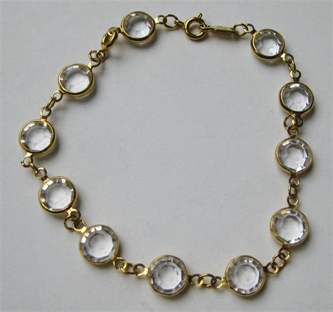 Vintage Clear Swarovski Gold Bezel Set Crystal Designer Swan Hallmark